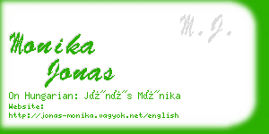 monika jonas business card